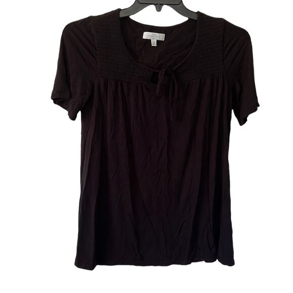 New Directions Petite Black Stretchy Rayon Blend Blouse - Picture 1 of 6